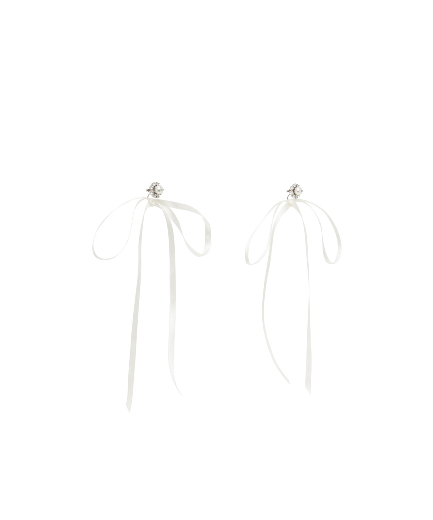 Simone Rocha Bow Earrings In White