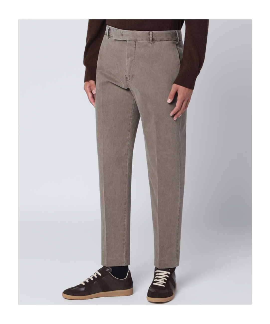 Pt Torino Trousers With Pockets And Belt Loops In Neutral