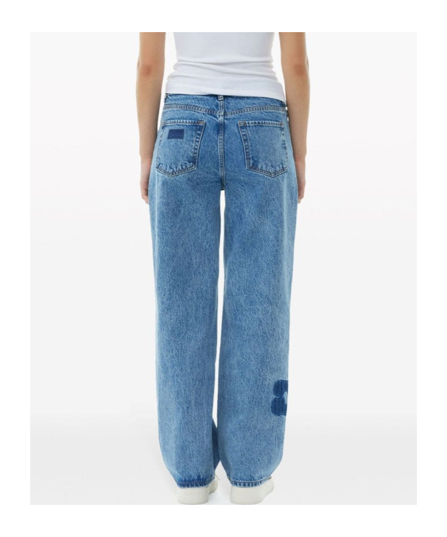 Ganni Izey Patchwork Jeans In Blue