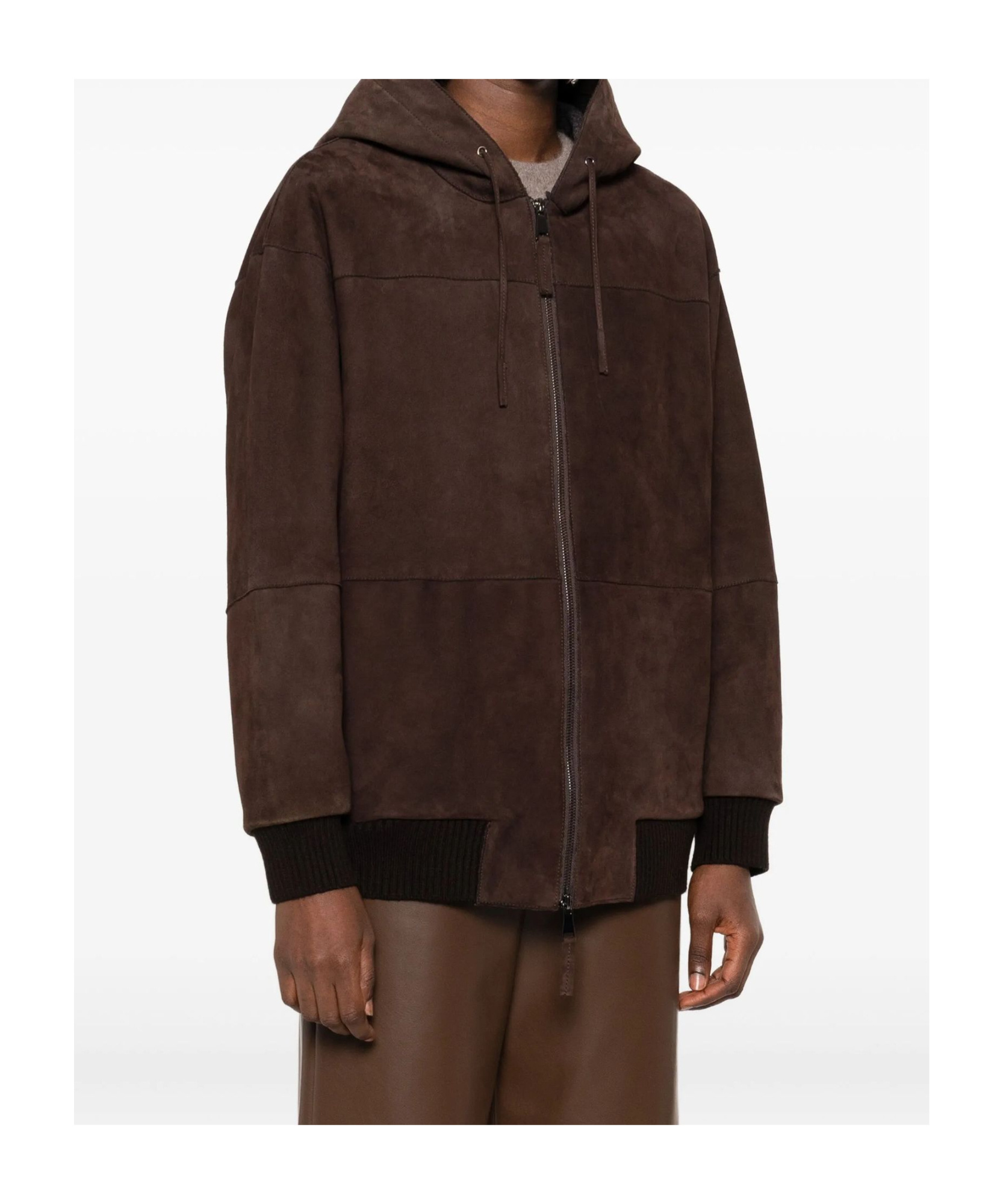 P.a.r.o.s.h Hooded Jacket In Brown