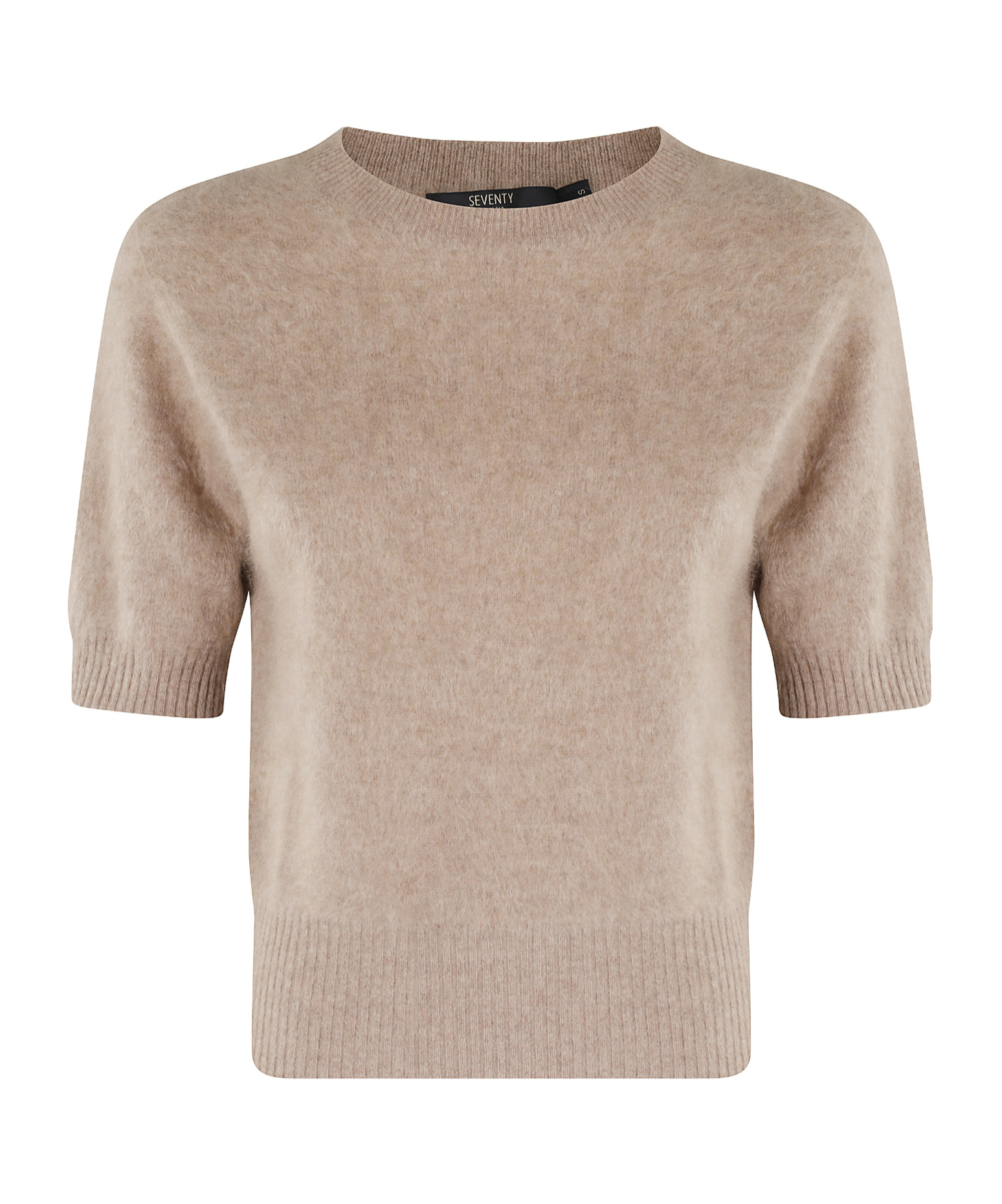 Seventy Mud Cashmere Sweater With Classic Crew Neck In Nude
