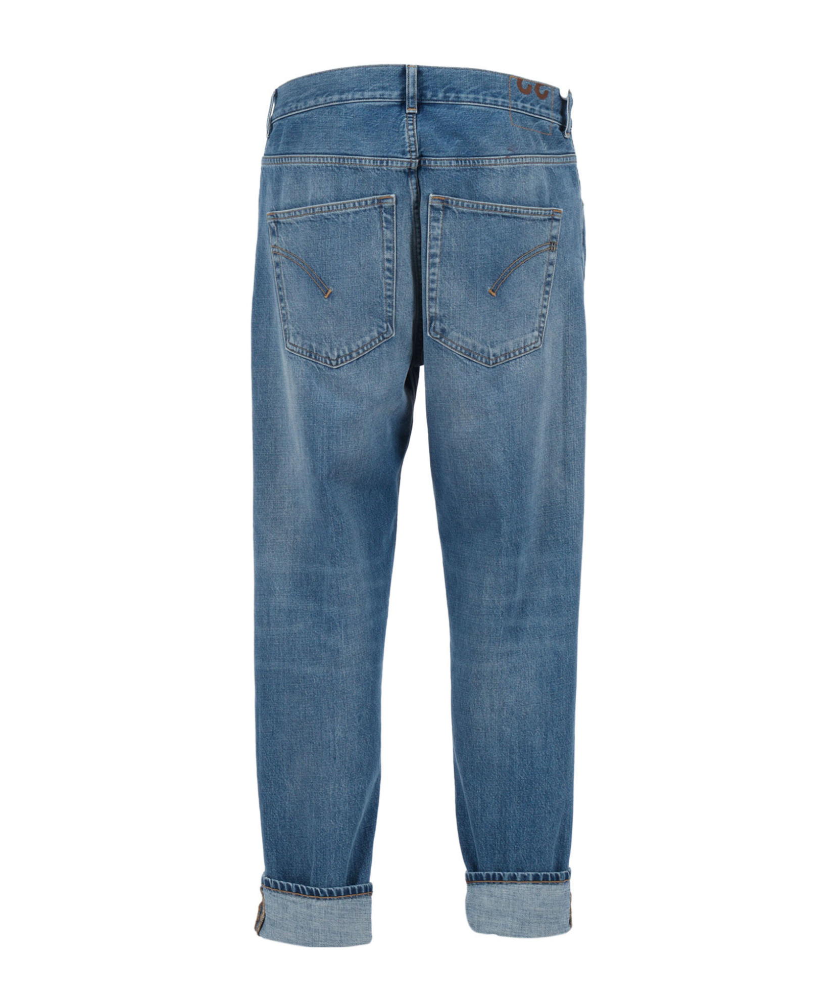 Dondup Denim Trousers With Belt Loops In Blue