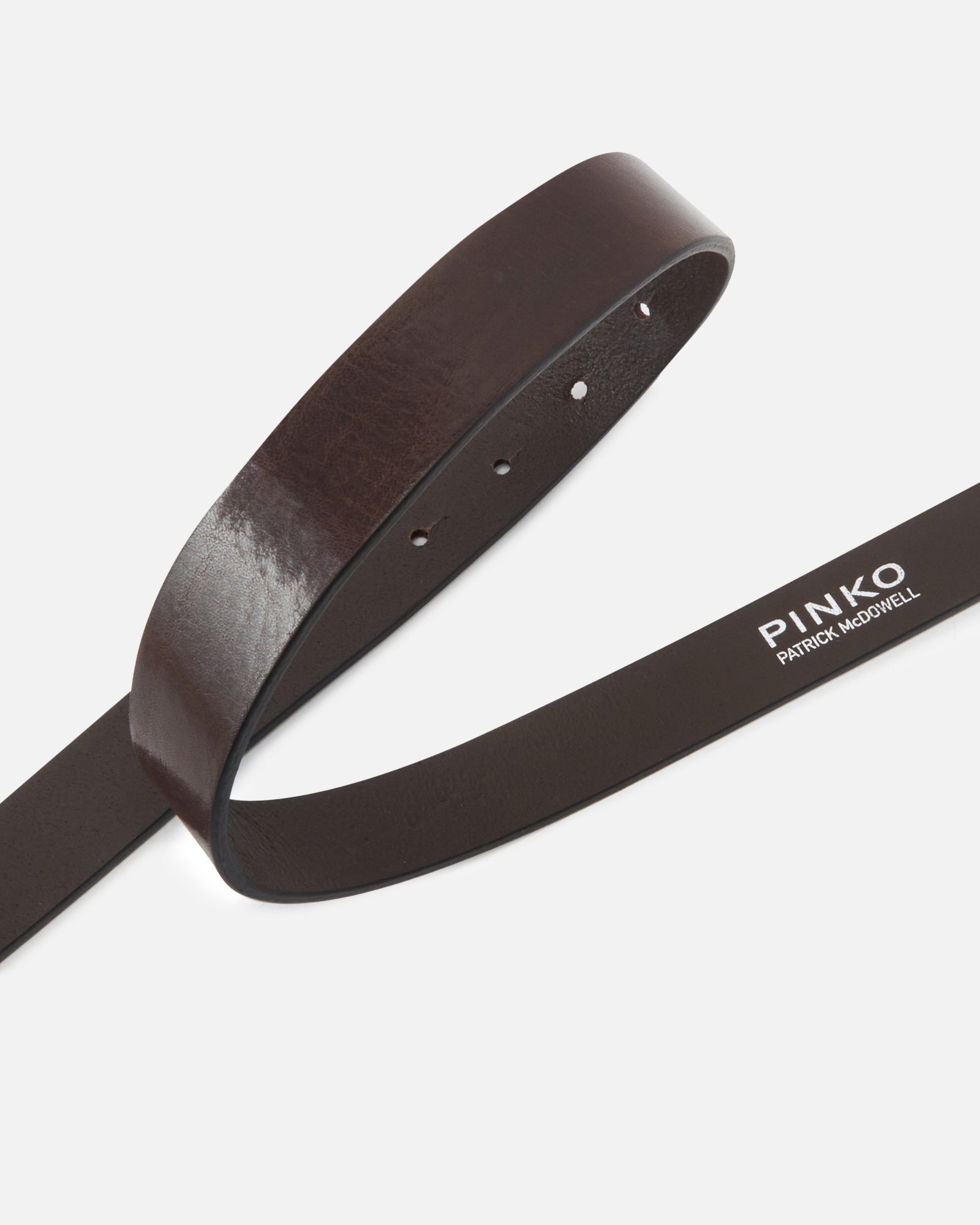 Pinko Reimagine By  X Patrick Mcdowell Thin 2.5 Cm Belt With Geometric Buckle In Black