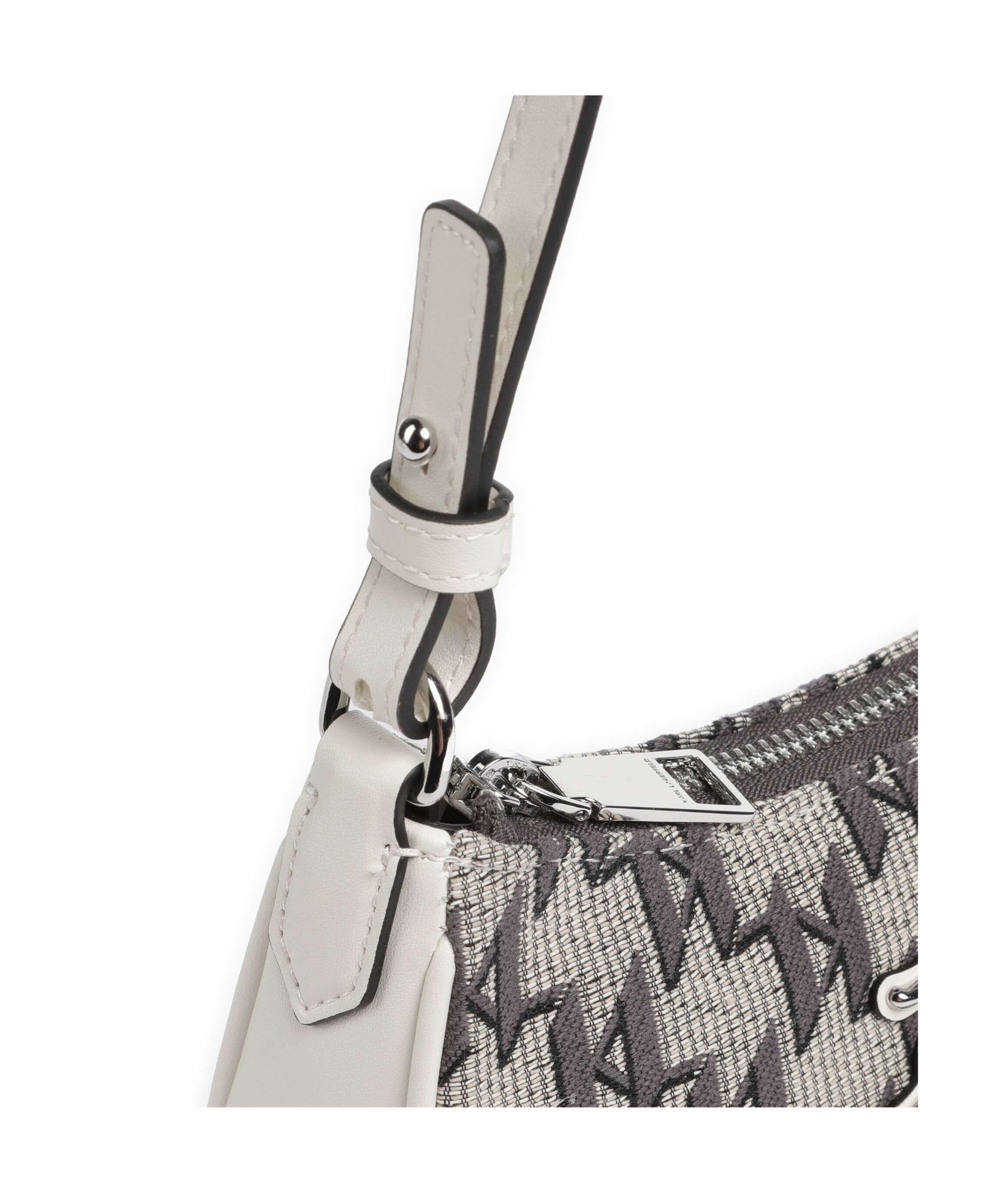 Karl Lagerfeld Zippered Shoulder Bag In Gray