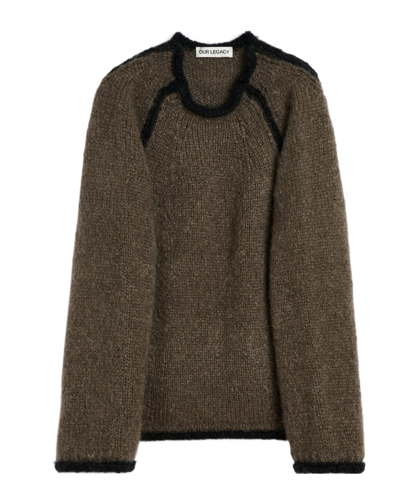 Our Legacy Soft Durable Knitwear Contrast Trim In Brown