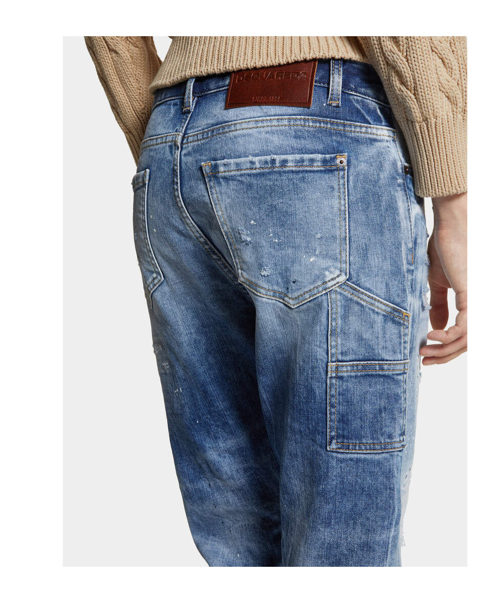 Dsquared2 Distressed-effect Tapered Jeans In Blue