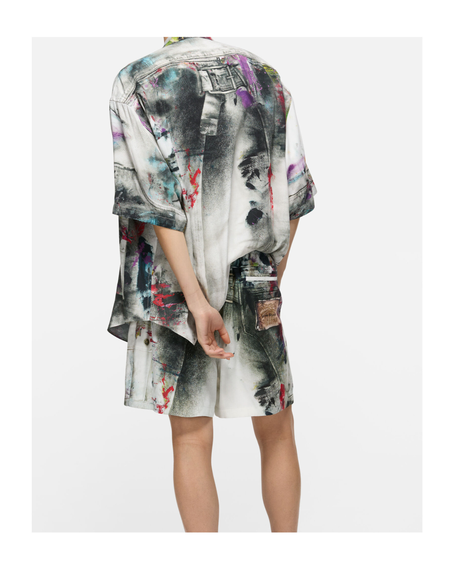 Acne Studios Fluid Printed Bermudas In White