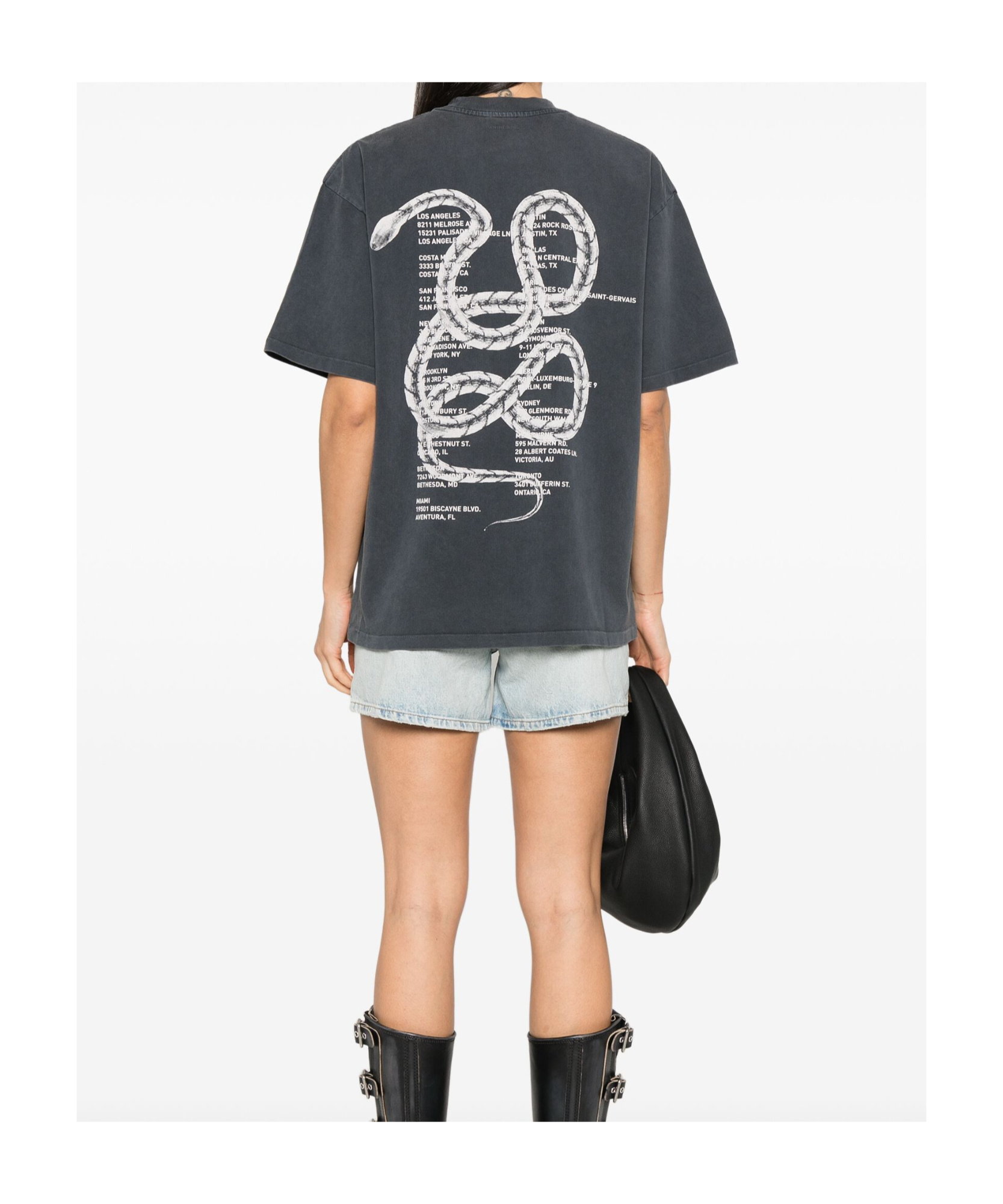 Shop Anine Bing Short-sleeved T-shirt In Black