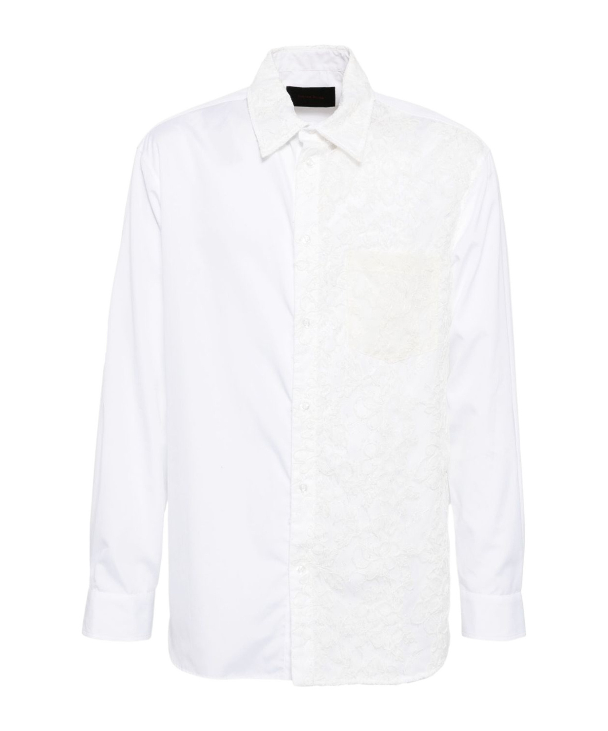 Simone Rocha Carnation Bow-embroidered Cotton-poplin Shirt In White