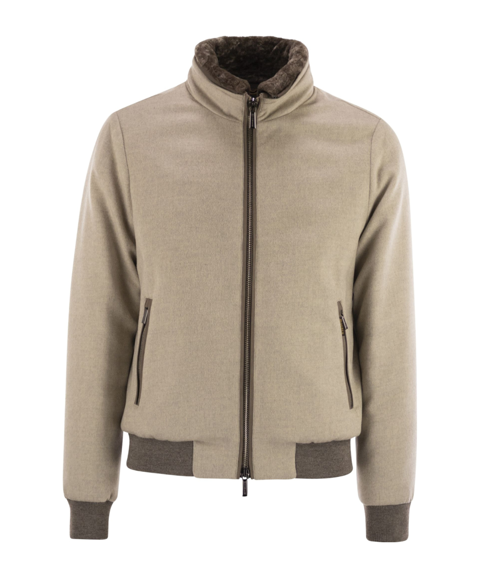 Moorer Long-sleeved Down Jacket In Brown
