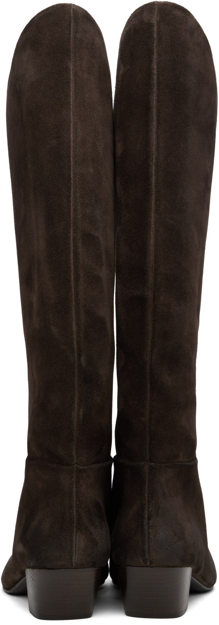 Marsèll Goccio Reversed Leather Tall Boots In Brown