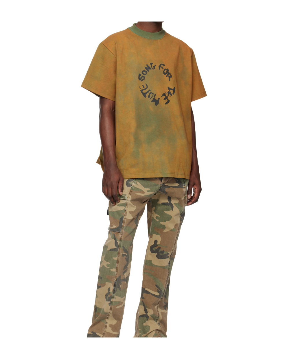 Song For The Mute Khaki Sftm Circle T-shirt In Brown