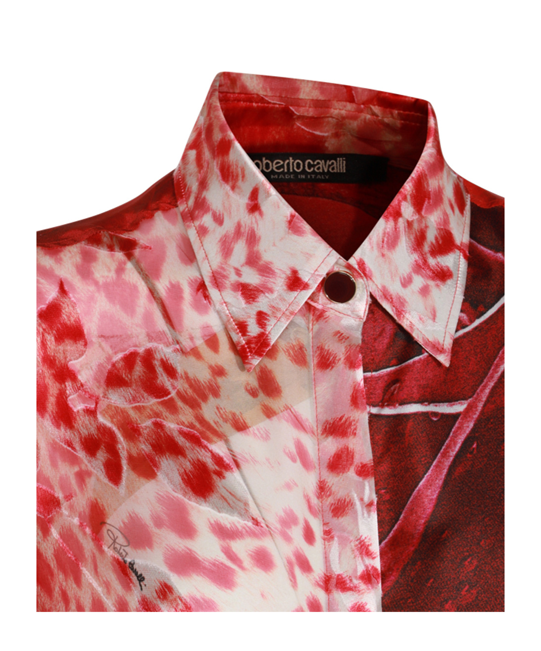 Roberto Cavalli Long-sleeved Shirt In Red