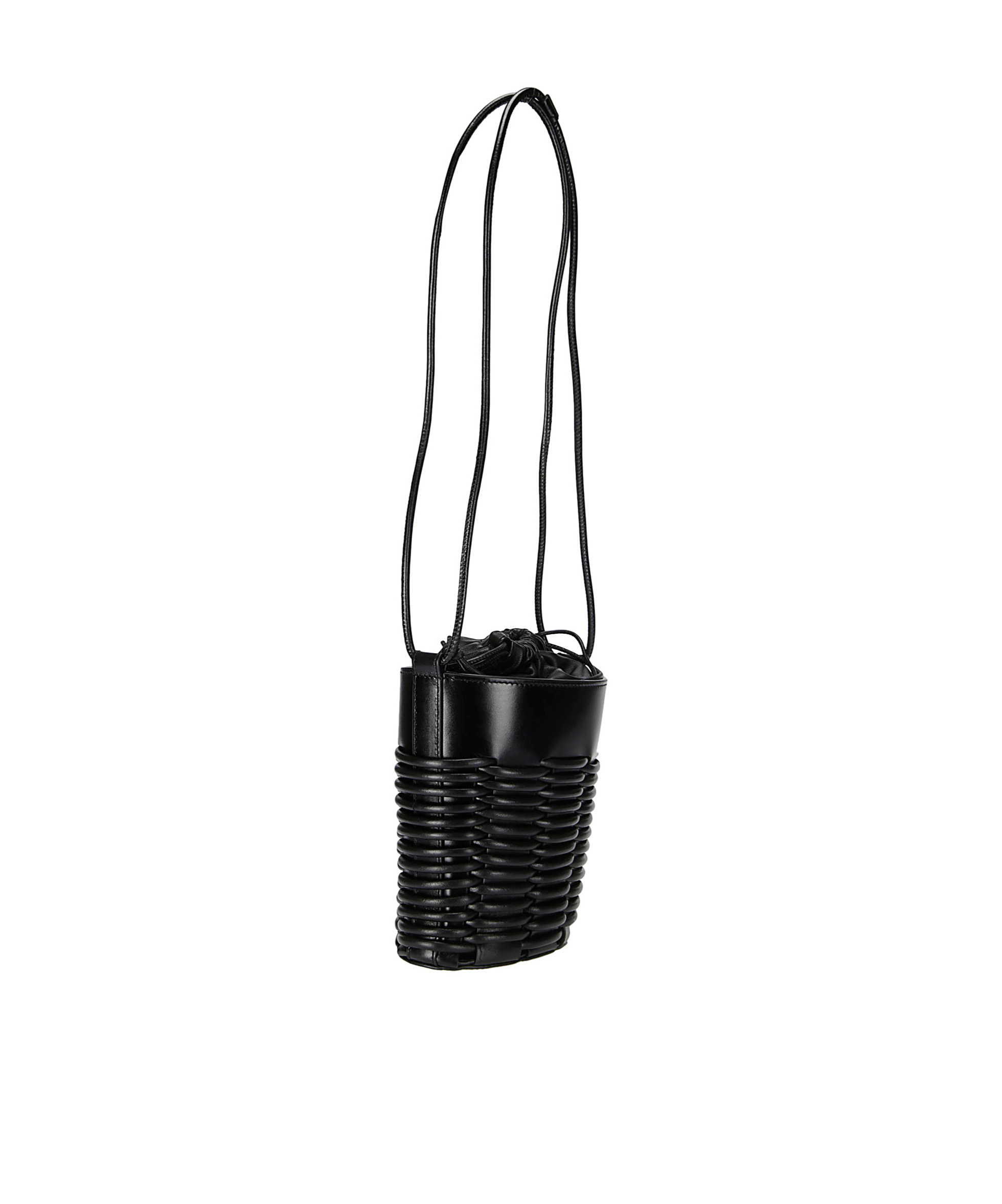 Hereu Woven Design Bucket Bag In Black
