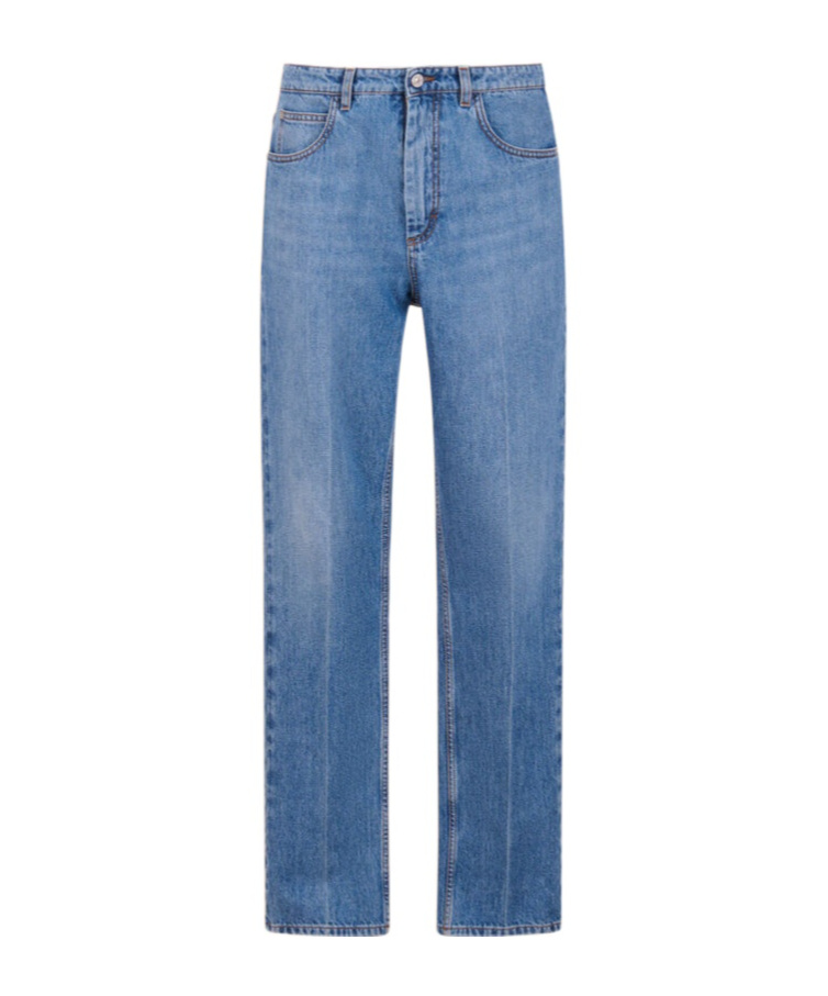 Marni Washed Denim Five-pocket Jeans In Blue