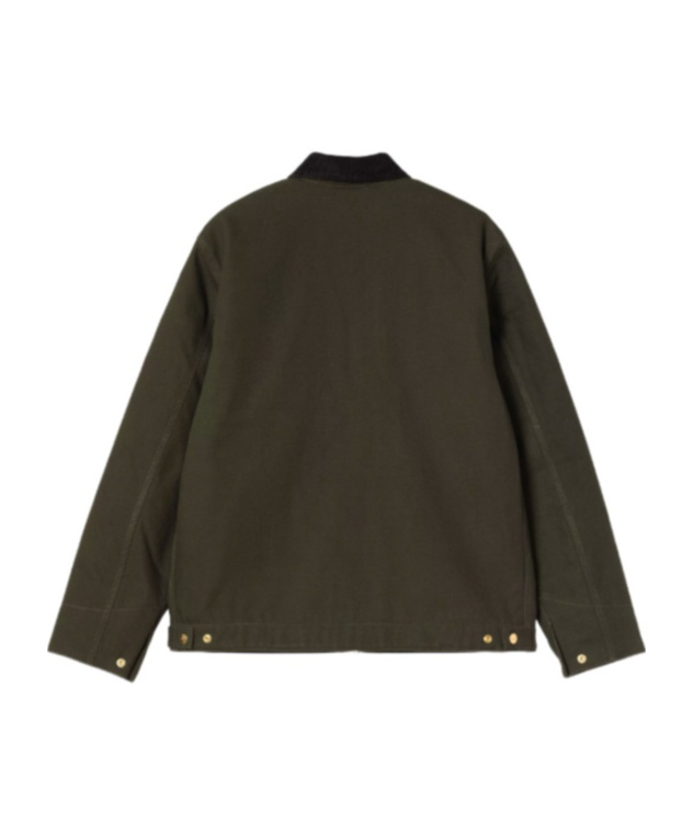 Carhartt Detroit Corduroy-trimmed Organic Cotton-canvas Jacket In Green