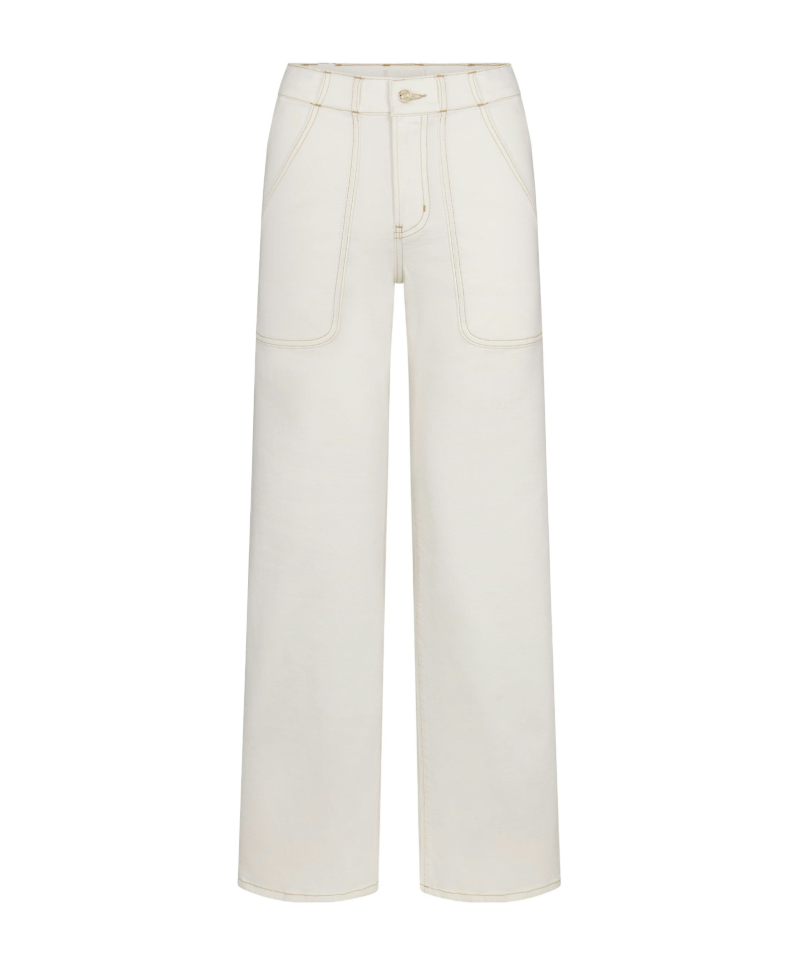 Frame The Arrow High Waist Relaxed Bootcut Jeans In White