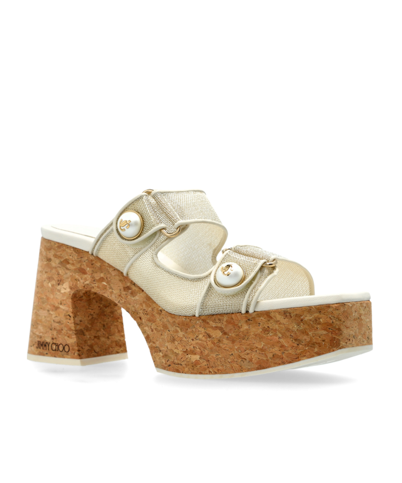 Jimmy Choo Fayence 95 Leather Platform Sandals In Brown