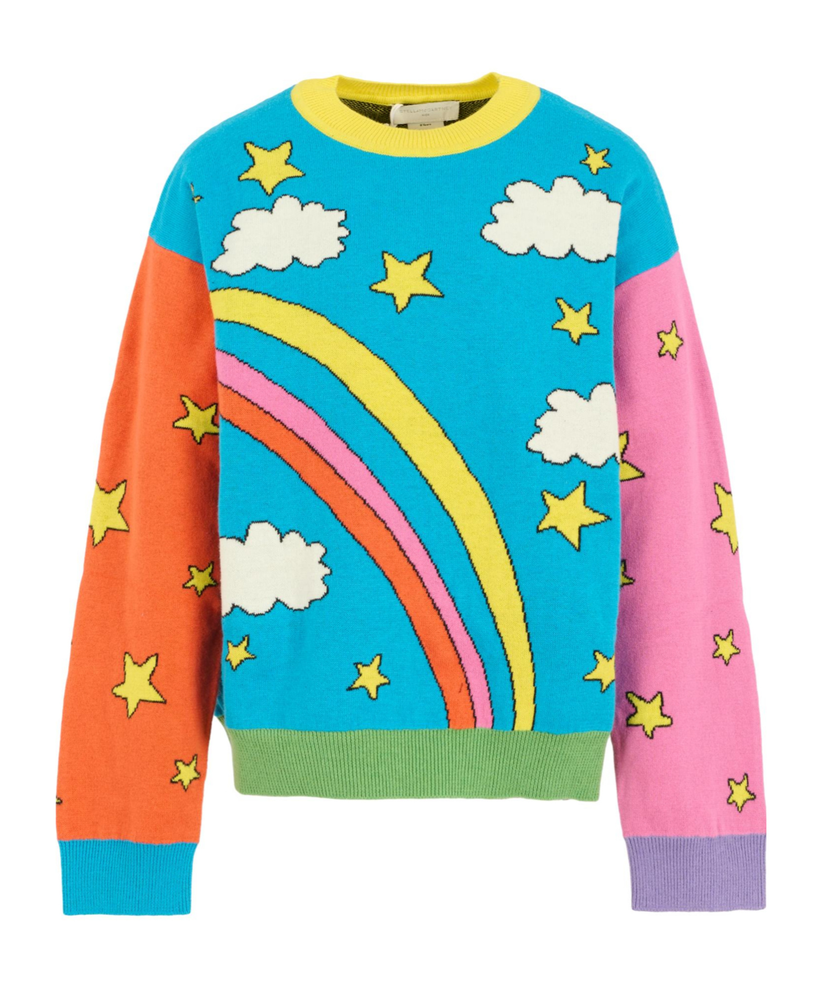 Stella Mccartney Rainbow-print Sweater In Blue