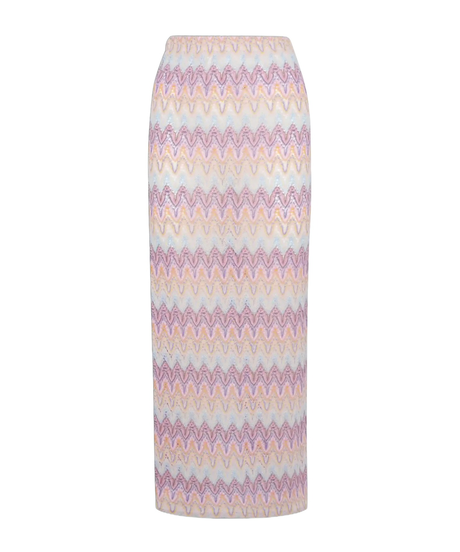 Mc2 Saint Barth Caytlin Long Raschel Skirt With Pastel Chevron Pattern