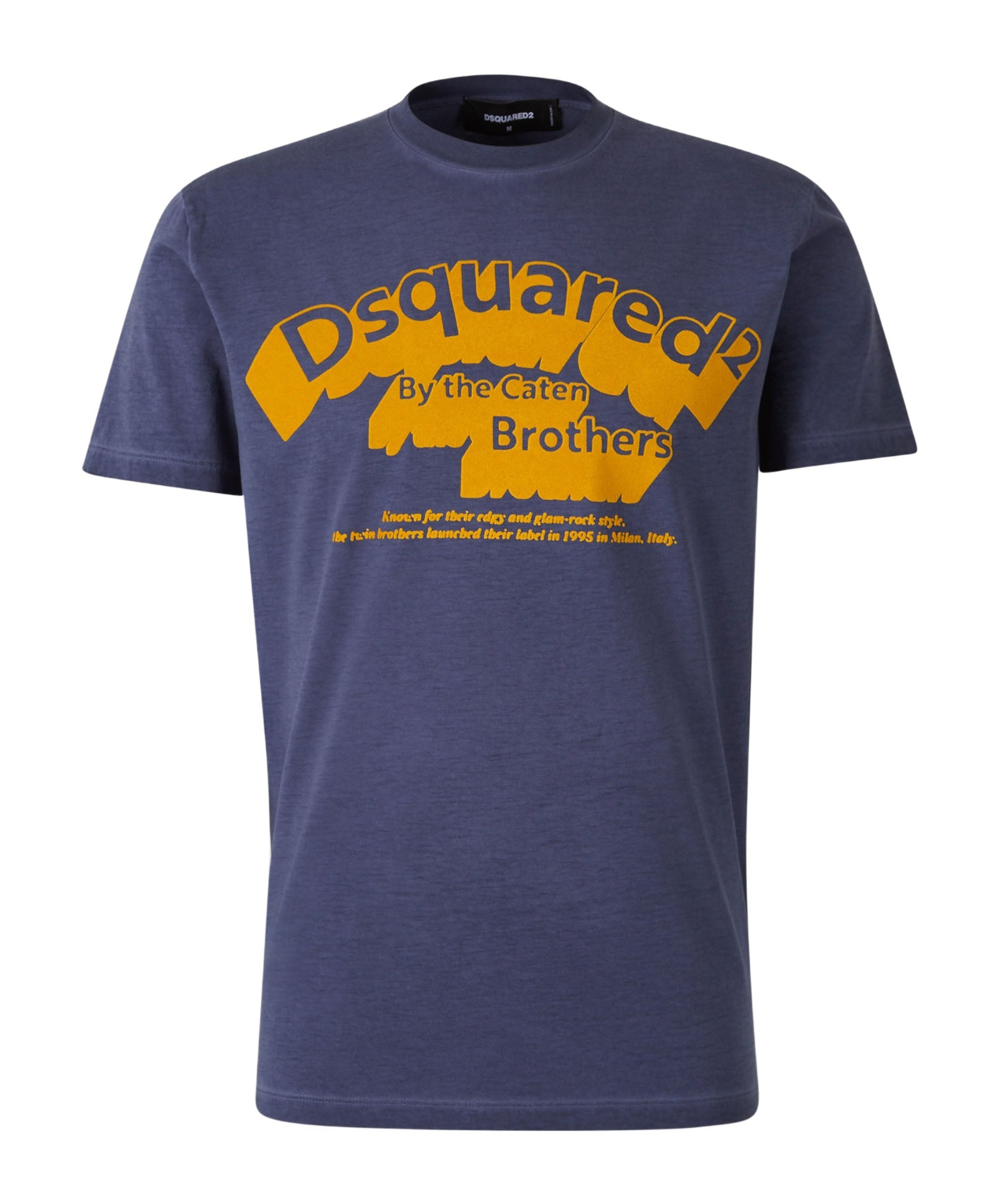 Dsquared2 Flocked Logo T-shirt In Blue