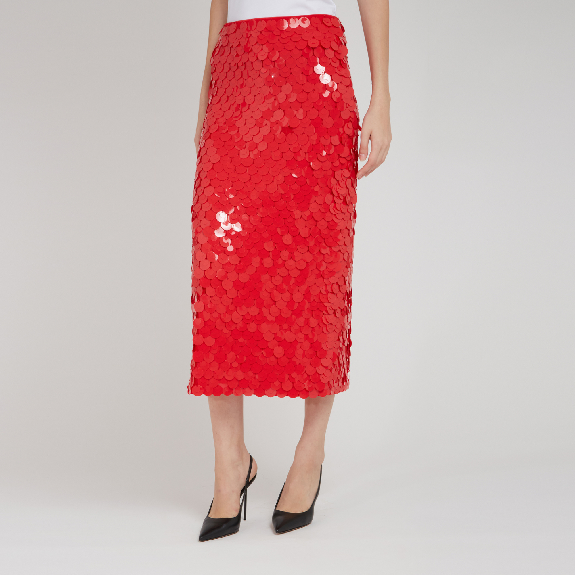 Alice And Olivia Zippered Skirt In Red