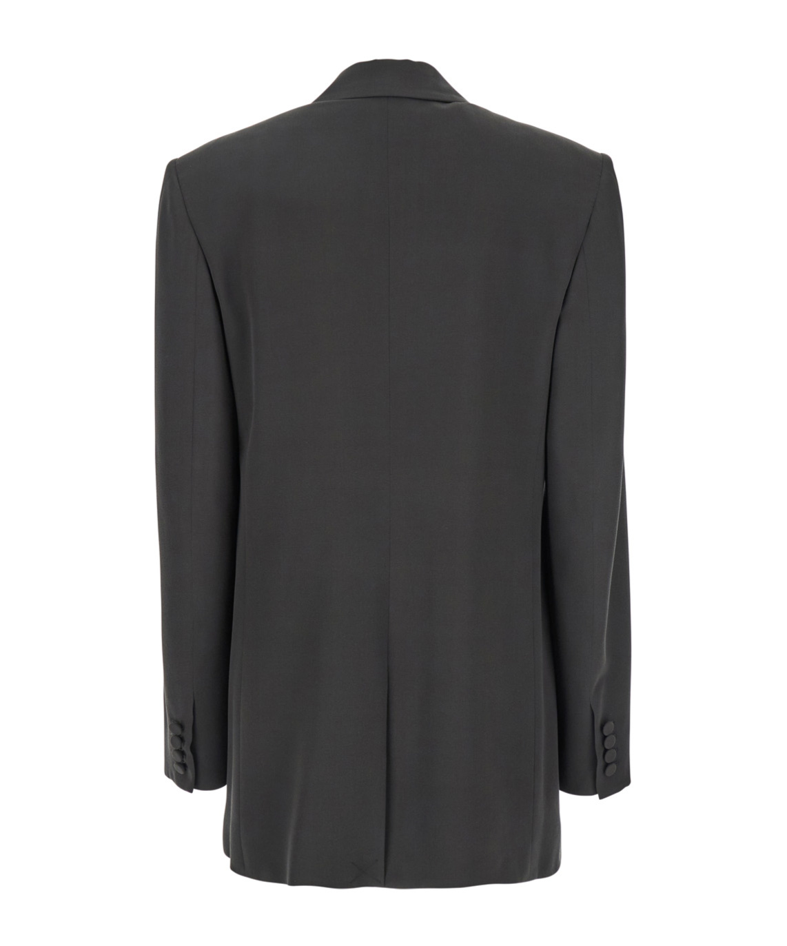 Saint Laurent Veste Tailleur Hyper Crepe Mousse De Soie In Black