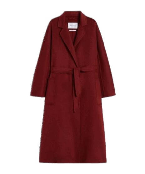 Max Mara Ludmilla Belted Cashmere Coat In Red