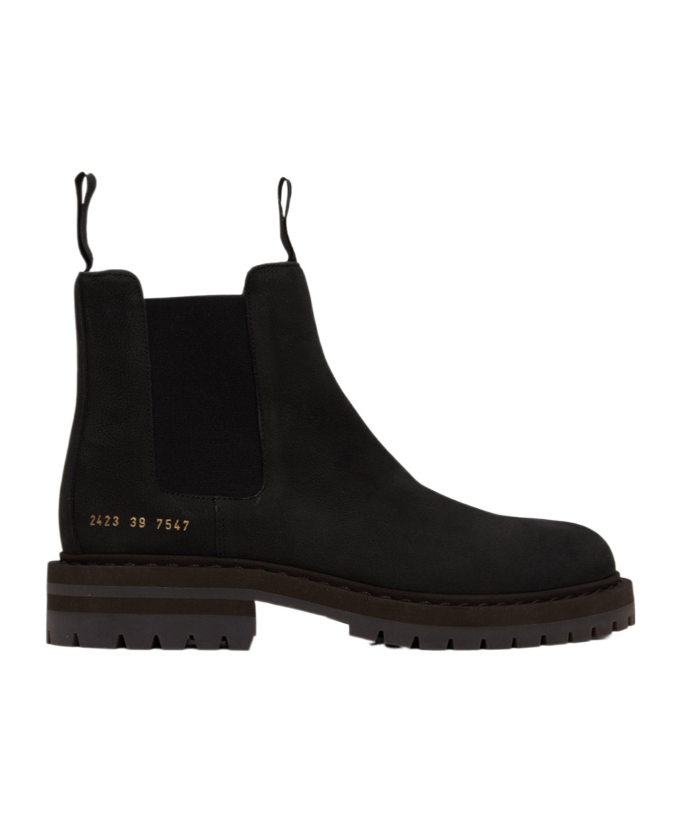Common Projects Round Elastic Boots In Black