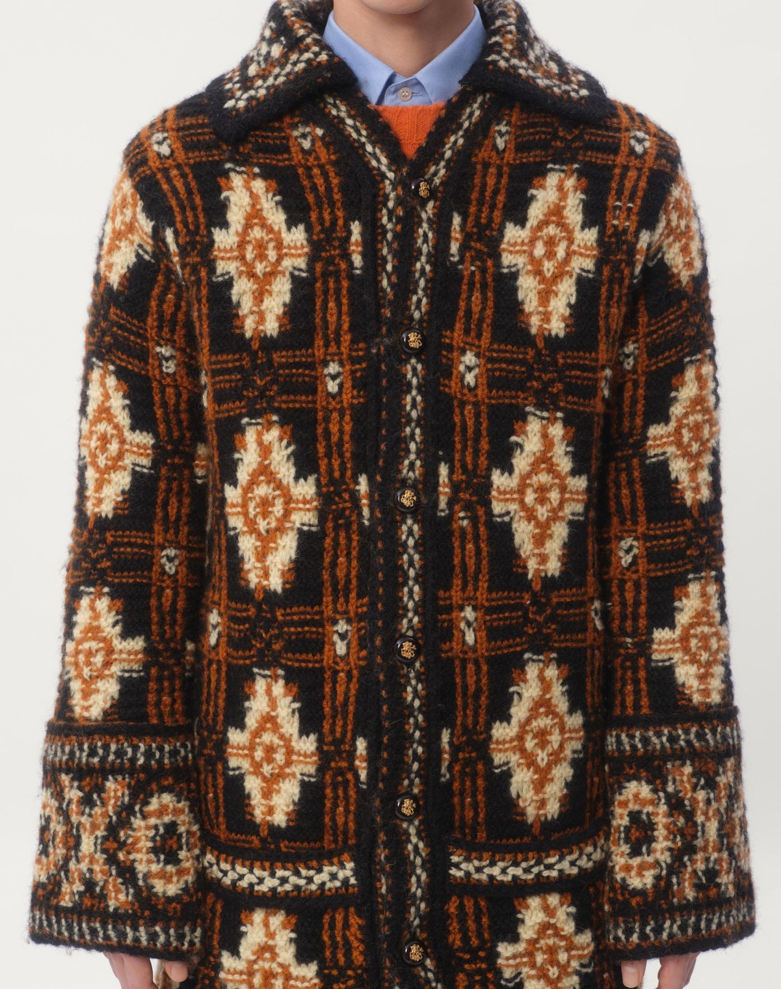 Valentino Mens Ruggine Spread-collar Patch-pocket Regular-fit Wool Jacket In Brown