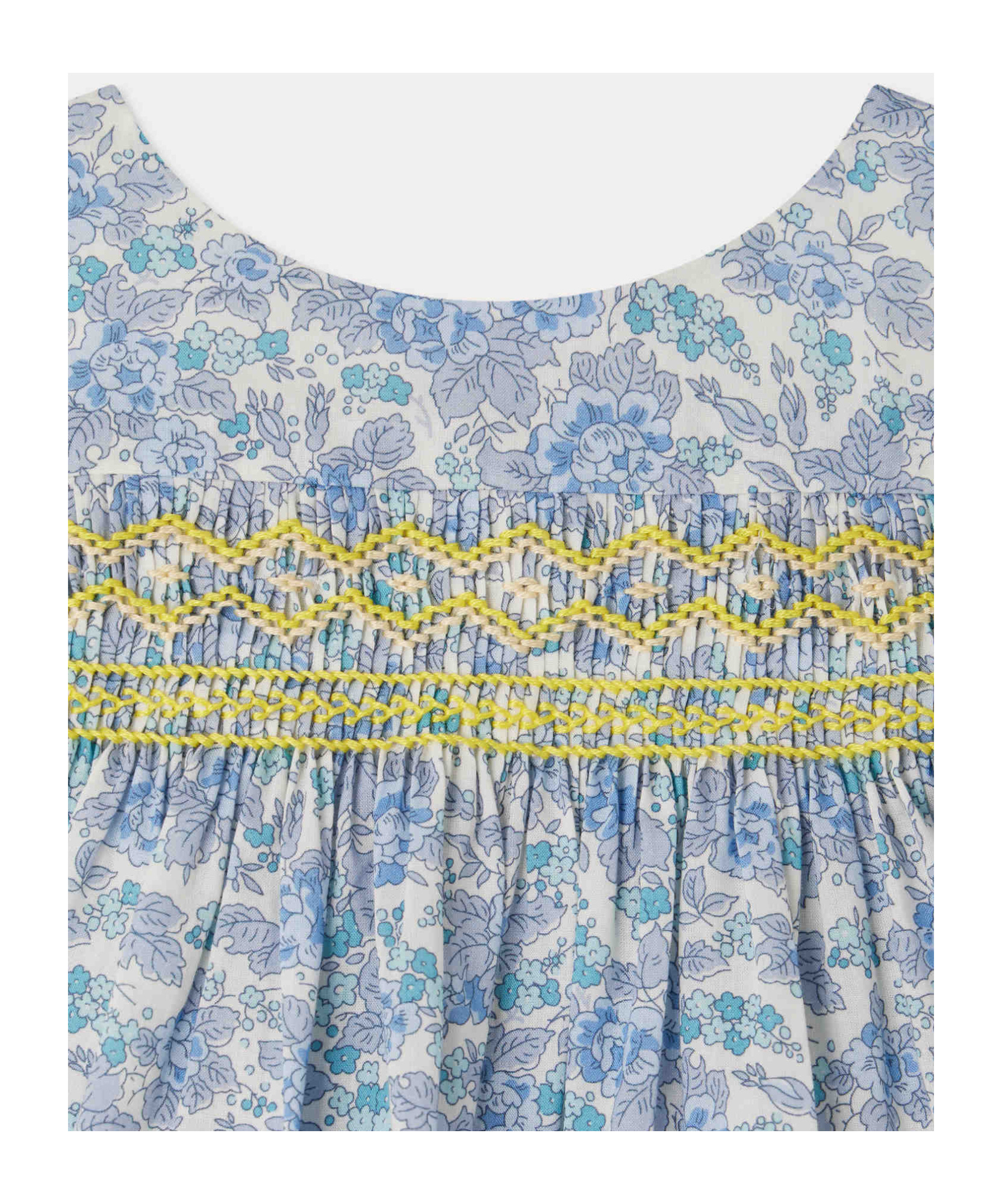 Bonpoint Baby Girls Floral Naomie Blouse In Blue