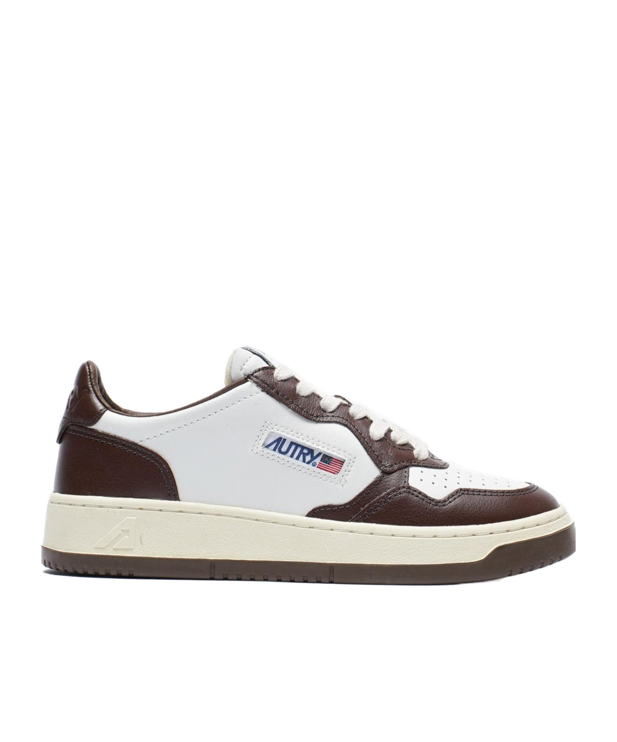 Autry Medalist Leather Low-top Sneakers In Brown