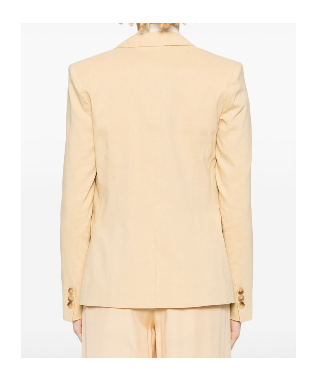 Pinko Yellow Tailored Jacket With Notched Lapels In Giallo Canna