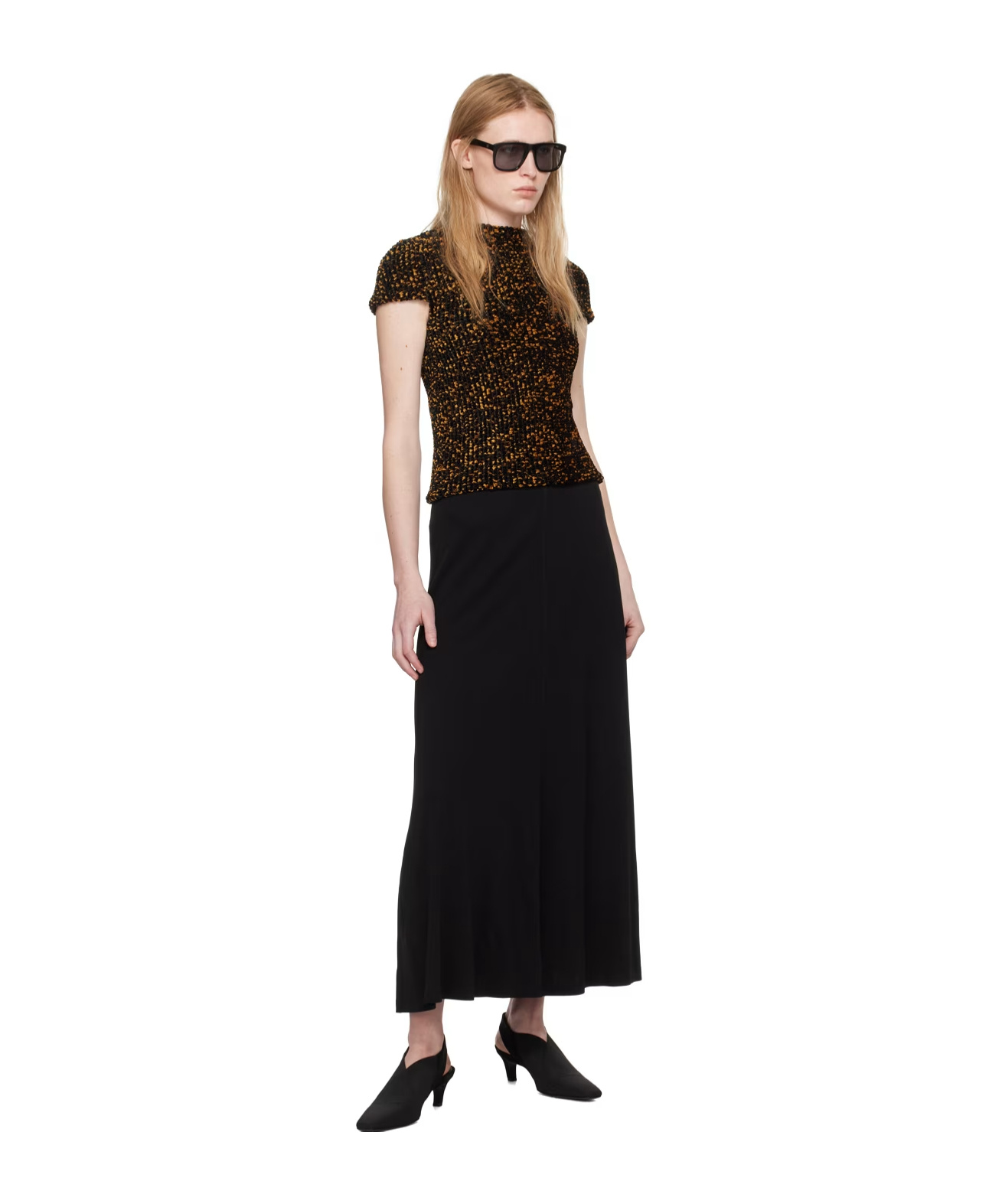Totême Tortoiseshell-effect Chenille Top In Black