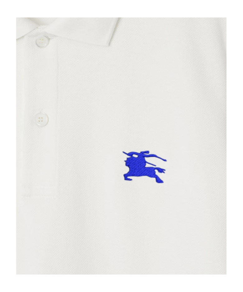 Burberry Polo Shirt With Ekd In White