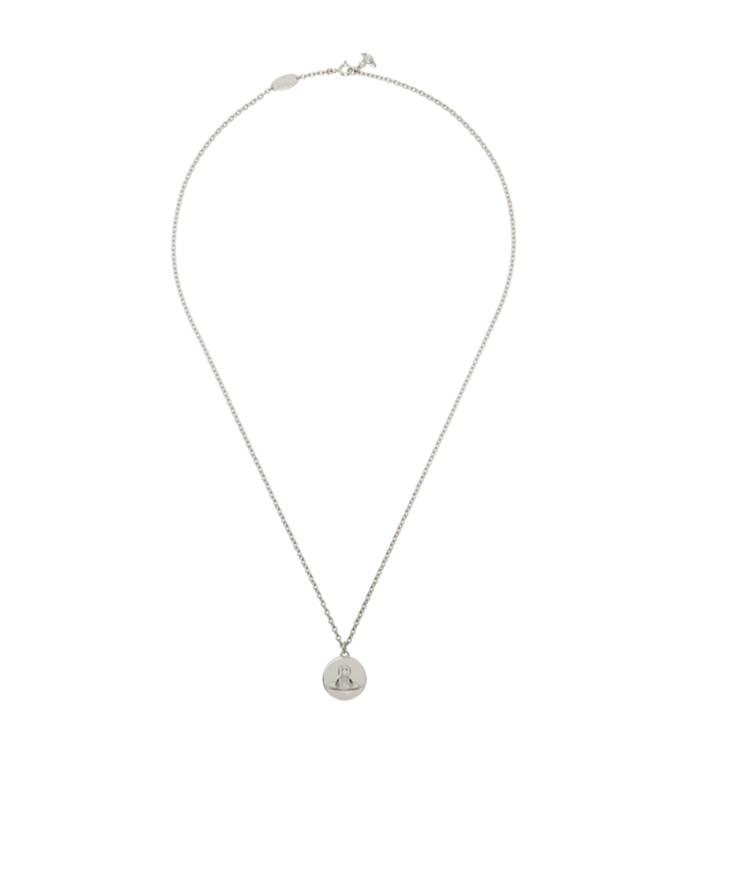 Vivienne Westwood Janus Logo Details Necklace In White