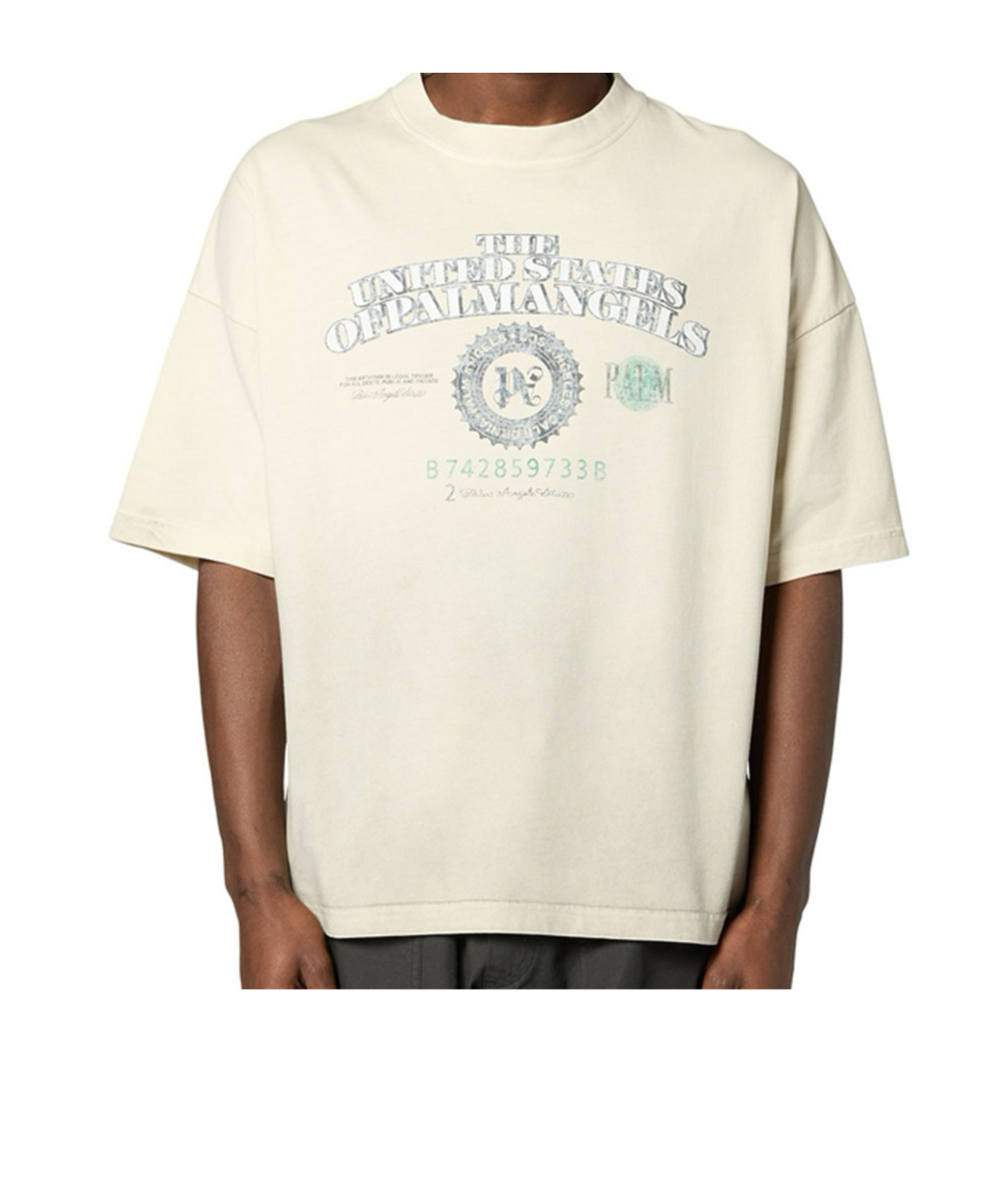 Palm Angels Crew Neck T-shirt In Neutral