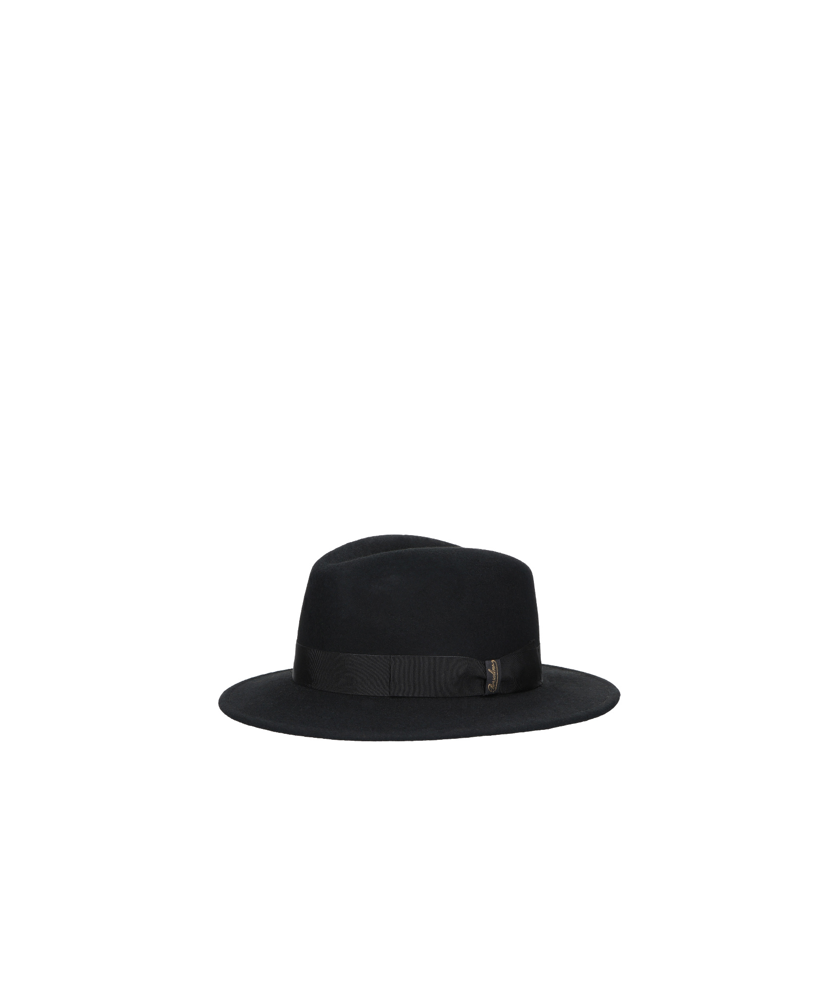 Borsalino Logo Ribbon-trim Fedora Hat In Gray