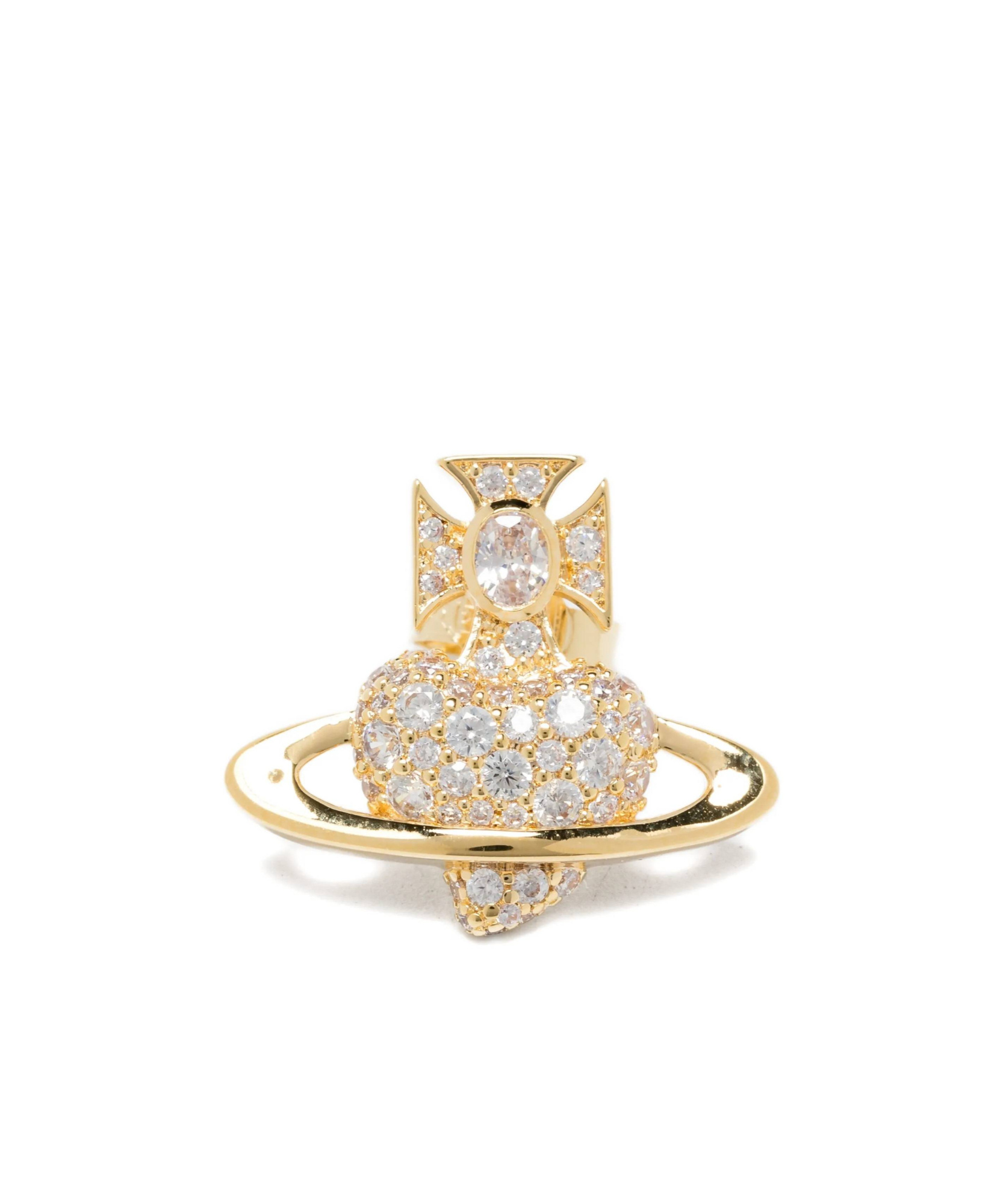 Vivienne Westwood Agnatha Heart Earrings In Gold
