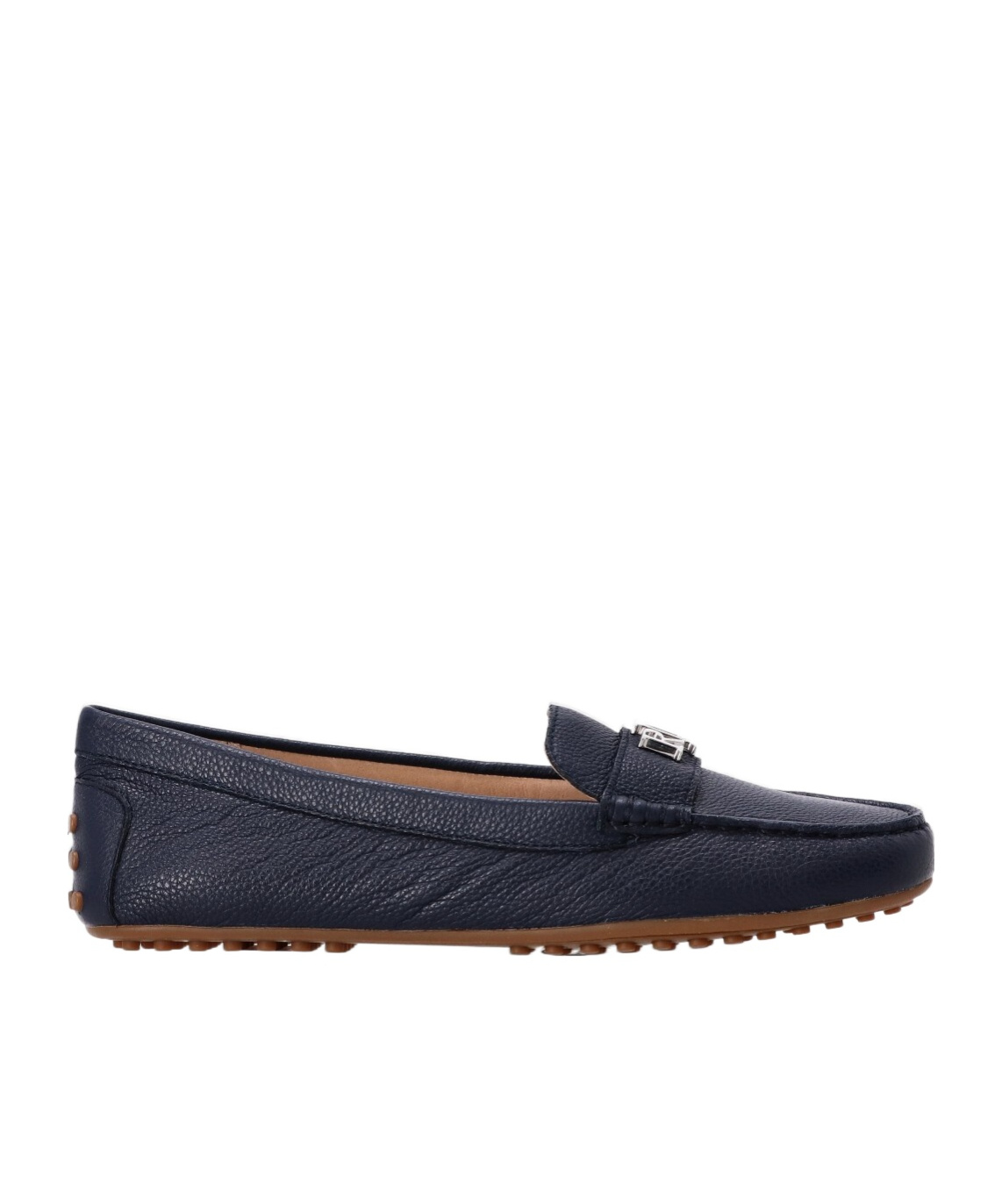 Ralph Lauren Barnsbury Leather Driving Shoes In Black