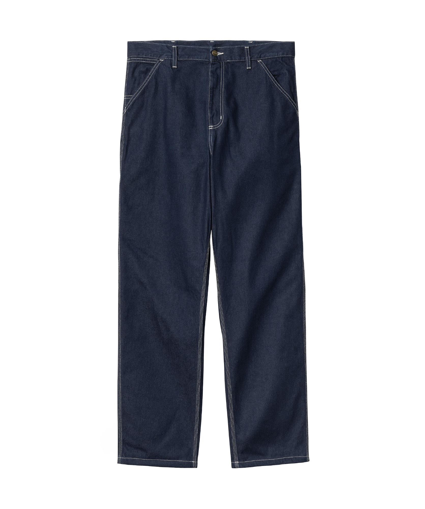 Carhartt Denim Trousers With Back Pockets And Belt Loops In Black