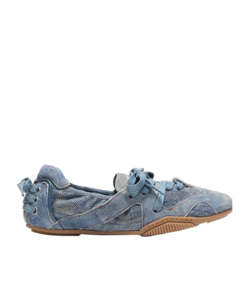 Acne Studios Rear Drawstring Detailing Trainers In Gray