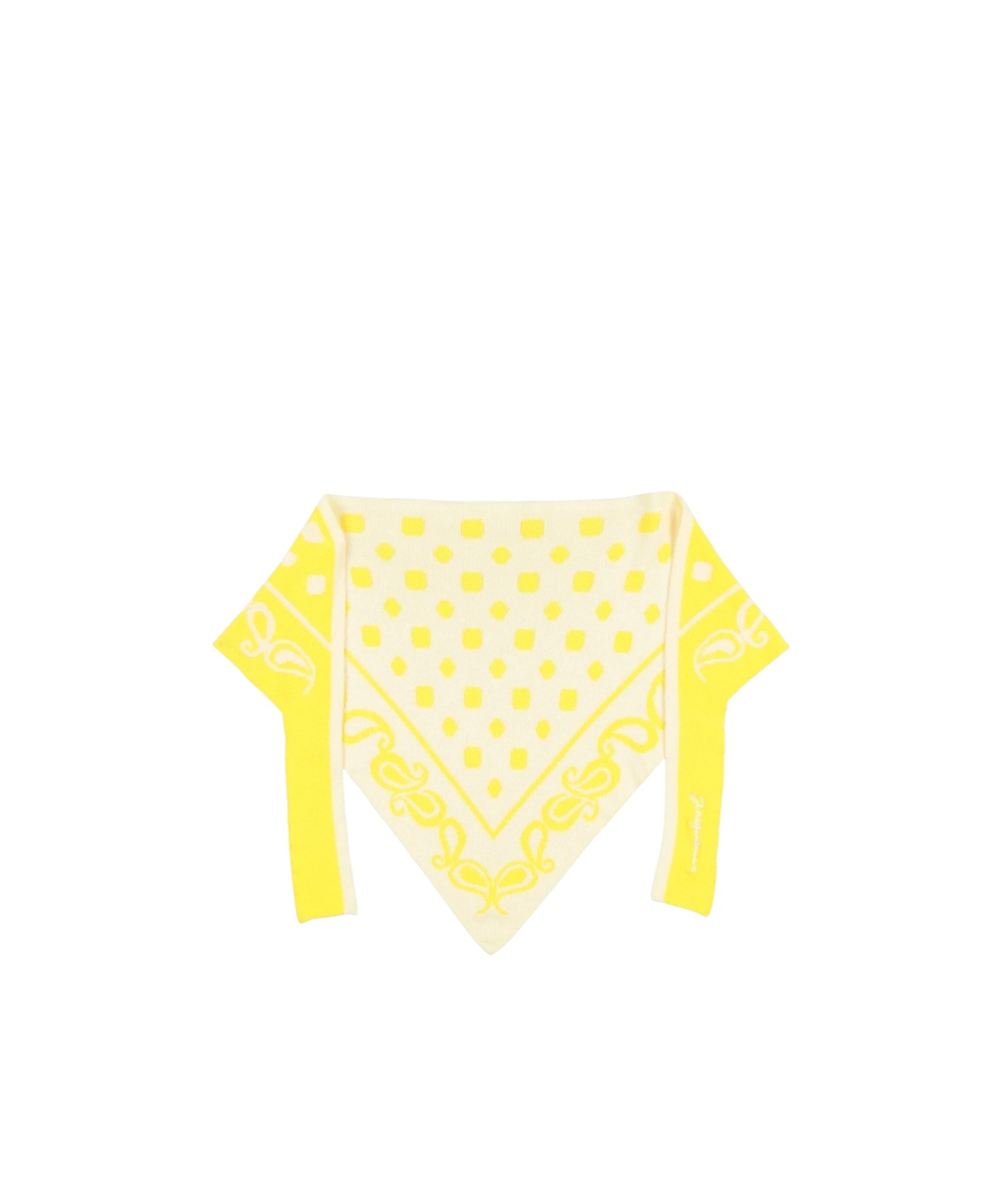 Jacquemus Two-tone Knitted Tie In Yellow