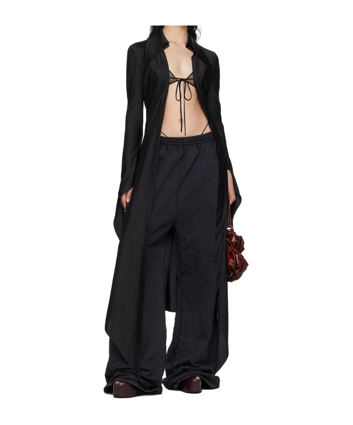 16arlington Asymmetric Long Shirt In Black