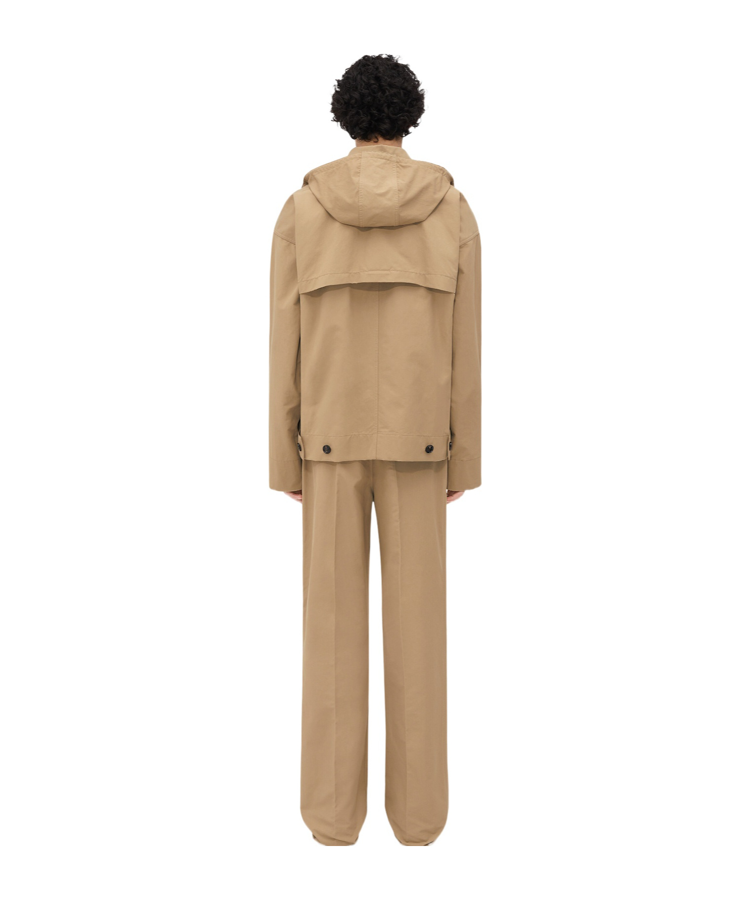 Bottega Veneta Beige Bi-color Tech Jacket In Brown