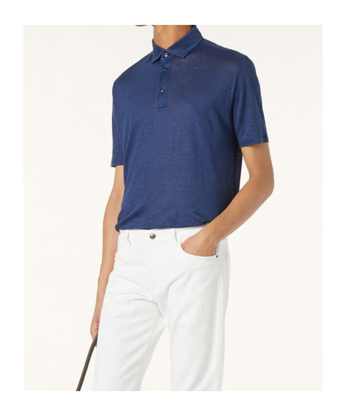 Loro Piana Short-sleeved Polo Shirt In Blue