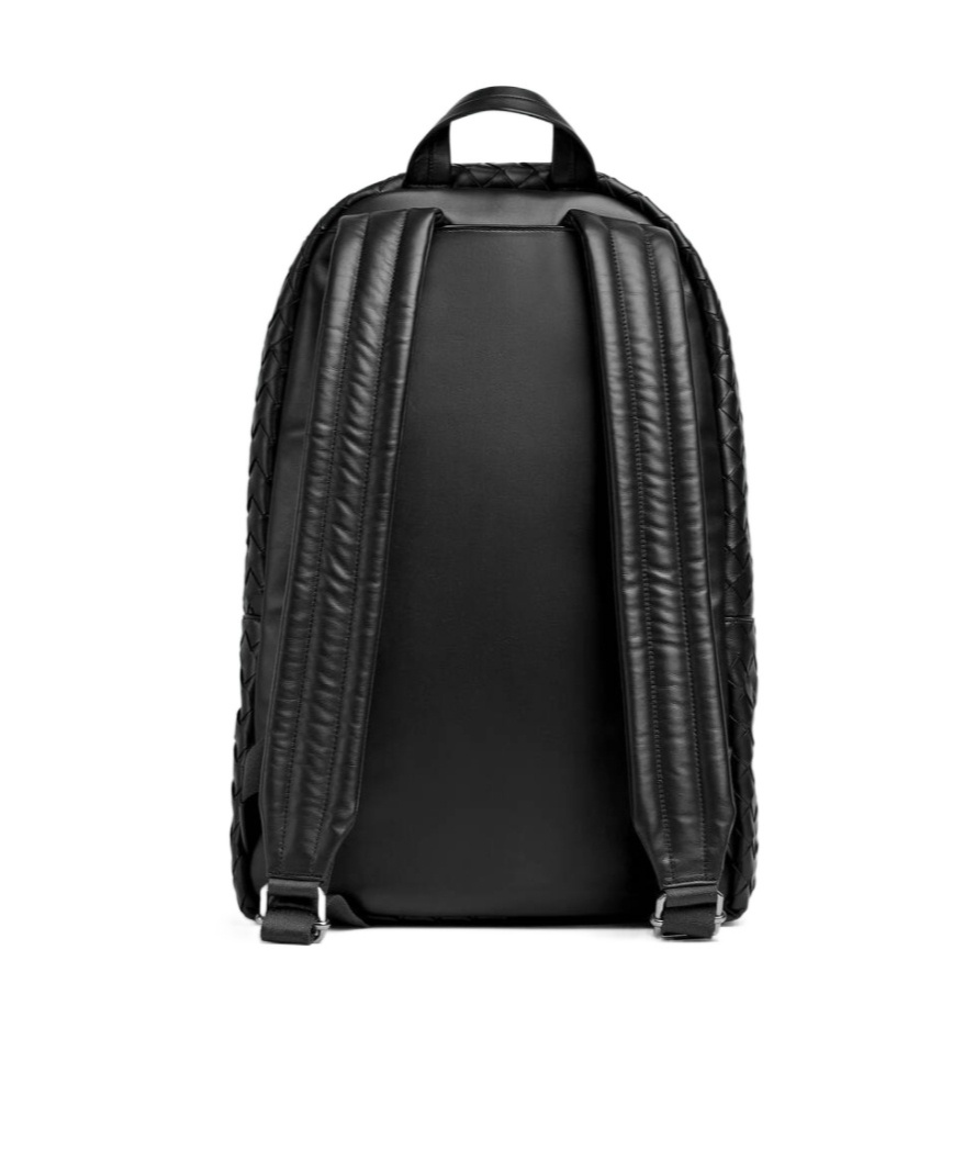 Bottega Veneta Medium Knitted Backpack In Black