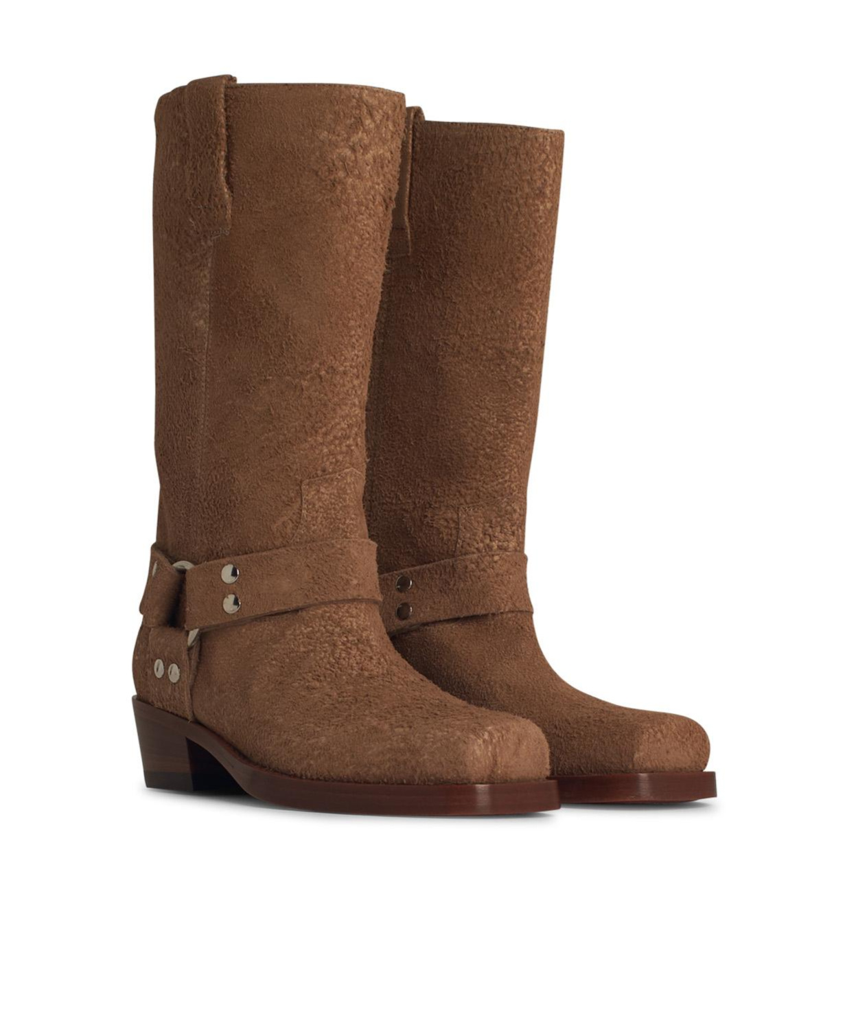Paris Texas Square Toe Boots In Brown
