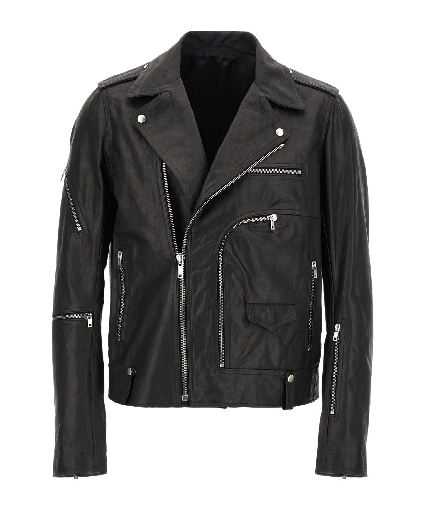 Rick Owens Cropped Jumbo Bauhaus Stooges Jacket In Black
