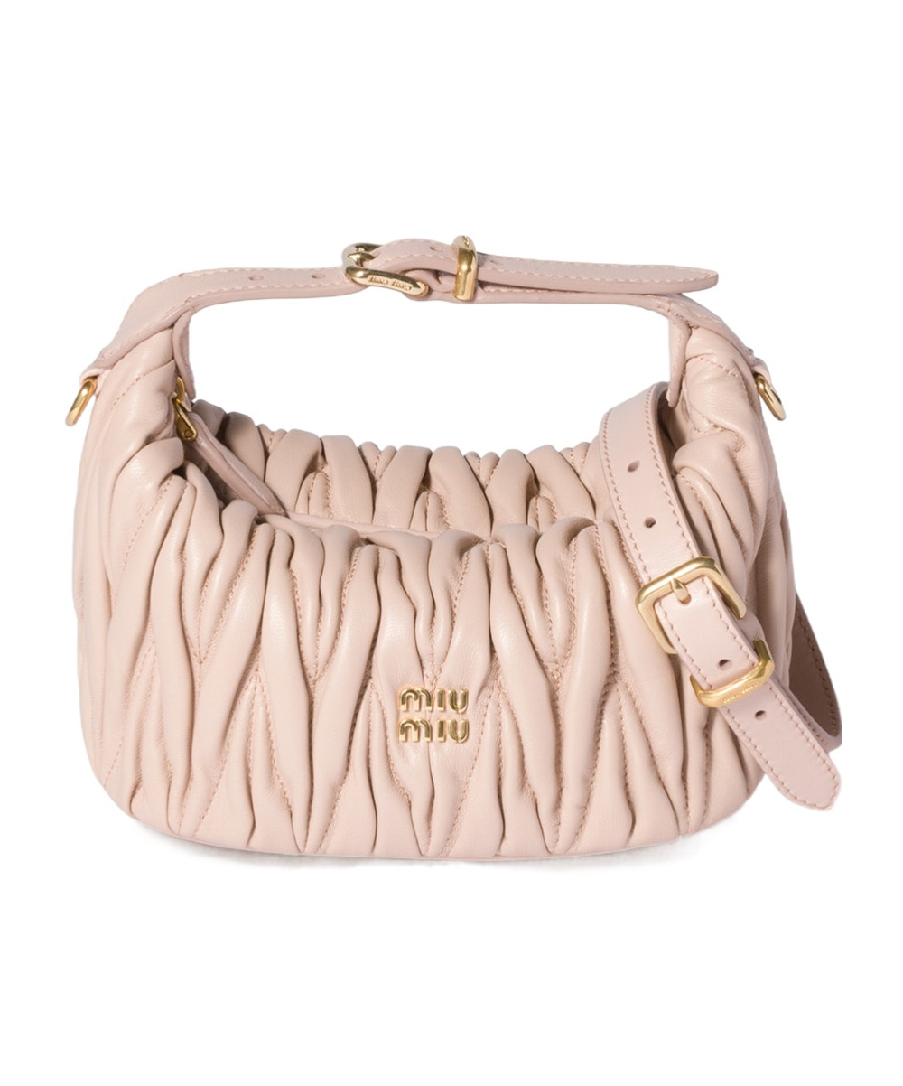 Miu Miu Quilted Nappa Leather Tote Bag In Nude
